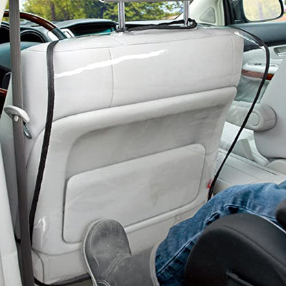Kick mats Back seat Protector, 2Pcs Seat Back Cleaning Cover,Car Truck SUV Thicken Seat Back Protector Transparent Cover Child Baby Kick Mat Clean Keep