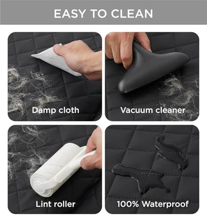 MADE 4 PETS Dog Car Seat Cover for Back Seat - Back Seat Extender for Dogs, Holds 400lbs, Waterproof & Non-Slip Dog Hammock for Car, 8-Layer Hard Bottom with PE Foam, Easy to Install & Clean