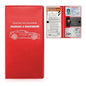 Car Registration and Insurance Holder, 9.56"×5.19" Glove Box Organizer Vehicle Document Holder, Waterproof Essential Driving License Wallet Case for Sedan Truck SUV (Glossy Large Car, Red)