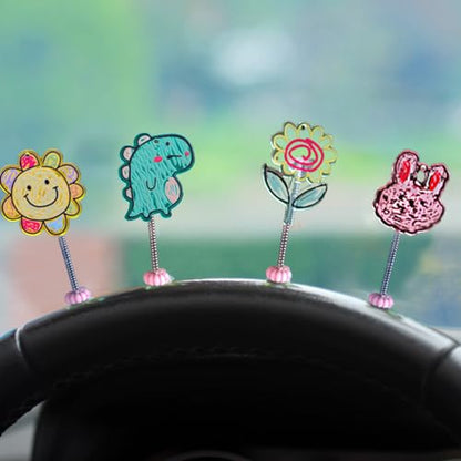 ZOSTLAND Special Dashboard Decorations, Cartoon Ornaments for Car, SUV, Living Room, Bedroom, Desk - Cute Doodle Decor (5pcs)