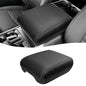 Center Console Cover for 2021-2026 Ford F150 Accessories, Vinyl Leather Middle Armrest Cusion Protector, Anti-Scratch, Black Gray Stitches, Bucket Seat Only(not for Work Station) - size: Bucket Seat, 2021-2026 F150, gray stitch
