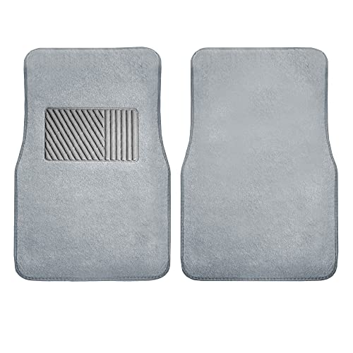 FH Group F14403GRAY Gray Carpet Floor Mat with Heel Pad (Deluxe)