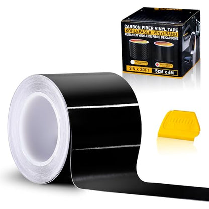 Spurtar Gloss Black Vinyl Wrap 2 Inch x 20ft Satin Black Vinyl Car Tape Adhesive Chrome Delete Automotive Tape for Vehicle Exterior Accessories DIY Car Wrapping Paper Vehicle Door Edge Sticker - size: 2 in x 20 ft