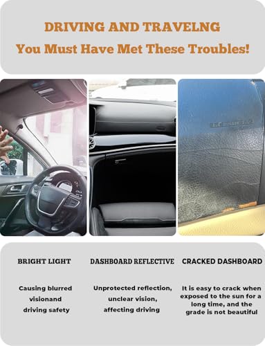 Partsable Dash Cover Mat Compatible with Toyota Camry 2007 2008 2009 2010 2011 Camry Dashboard Cover Mat Interior Accessories Nonslip Dash Board Protector Mat Sunshade Anti Glare Pad Carpet (Gray) - color: Gray