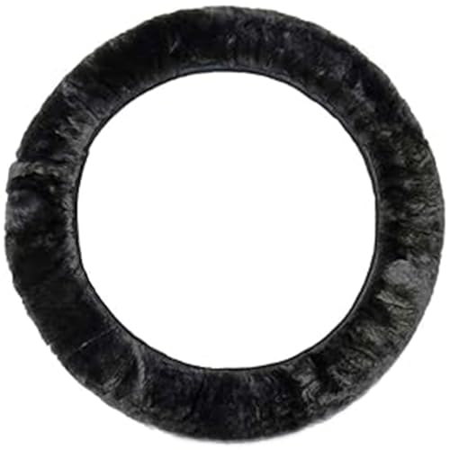 AEGIS Cover Sheepskin Steering Wheel Cover Premium Luxury AUS Genuine Merino Wool All-Season Non-Slip for Cars Fits 14.5-15.5" Wheels (Charcoal) - color: CC
