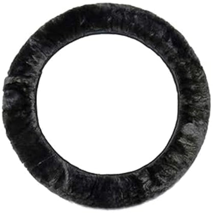 AEGIS Cover Sheepskin Steering Wheel Cover Premium Luxury AUS Genuine Merino Wool All-Season Non-Slip for Cars Fits 14.5-15.5" Wheels (Charcoal) - color: CC