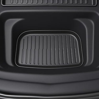 SUPER LINER 2025 2026 Tesla Model Y Juniper Floor Mats & Accessories & Extra-Thick TPE Cargo Liners CabinProtect™ for 5-Seater | All-Weather Pet & Child-Friendly System(Not for Standard) - size: 9-Piece Set | Small