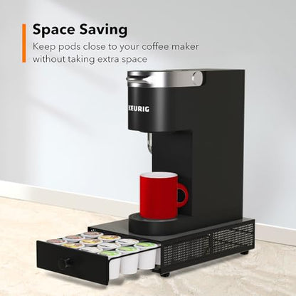 SICHEER K Cup Organization Storage Drawer Maker K Cup Holder Coffee Pod Organizer Stand Tray Counter Rack Countertop Maker Stand Capsules Compatible with Keurig Accessories Holds 24 Pods - size: 24 Pod Capacity