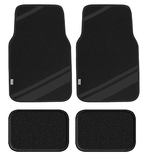 FH Group Car Floor Mats - Carpet Floor Mats for Cars, Universal Fit Automotive Floor Mats, All Purpose Car Floor Mats, Carpet Protector Mat for Most Sedan, SUV, Truck Floor Mats Black