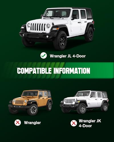 VIWIK Car Floor Mats for Jeep Wrangler JL 2018 2019 2020 2021 2022 2023 2024 2025 2026, TPE Rubber Car Mats All Weather Custom Floor Liners Front & Rear Non-Slip Odorless - size: Fit for 2018-2026 Jeep Wrangler Unlimited JL