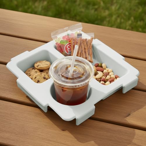 Topper Tray with Cup Holder for Bogg Bag X-Large, EVA Water-Resistant Organizer for Stan Cup, Phone & Snacks, Beach & Travel Accessory(COLOR:Grey) - color: Grey