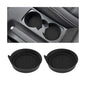 2PCS Car Cup Holder Coaster, Silicone Non-Slip Vehicle Cup Recessed Mats, Waterproof ＆ Sift-Proof Automotive Interior Insulation Drink Insert Pads, Universal Fit (Black) - color: Black