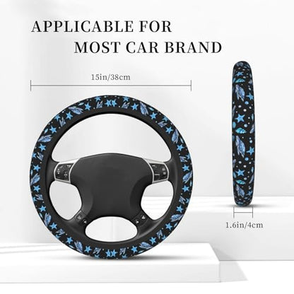 Sea Turtle Steering Wheel Cover for Women Elastic Rubber Steering Wheel Universal 15 Inch Fit for Cars, Auto, SUVs - color: Sea Turtle