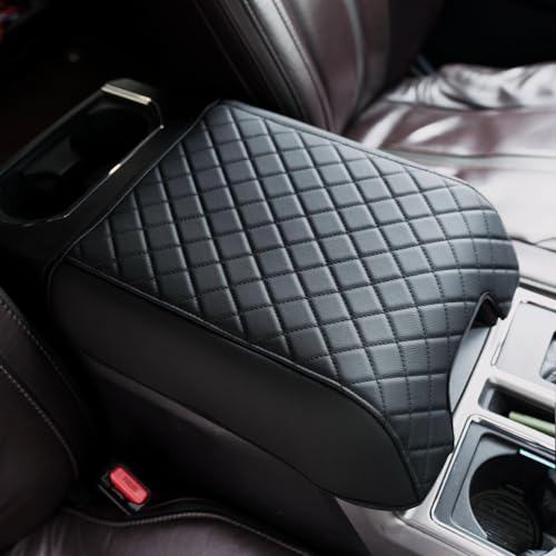 F150 Center Console Cover Compatible with 2015-2020 F150, 2017-2022 F250 F350 F450 and 2018-2024 Expedition Accessories, Customized Leather Armrest Cover Protector (Bucket Seat Only) - size: Bucket Console 15-20 F150 & 17-22 F250 F350