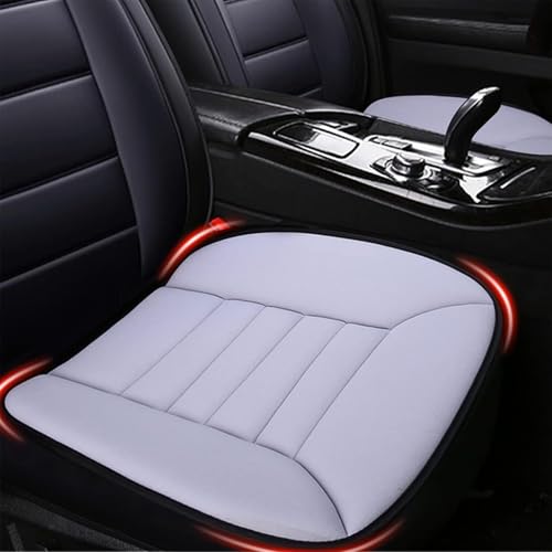 MYFAMIREA 2PCS Car Seat Cushion Pad 1.2" Thick Comfort Seat Protector for Car Driver Seat Office Chair Home Use Memory Foam Seat Cushion with Non Slip Bottom, 20'' x 18.5'', Gray - color: Gray, size: 2 PCS