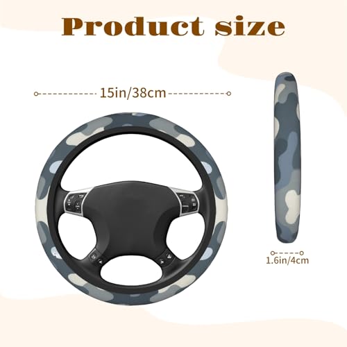 Steering Wheel Cover Accessories Neoprene Cover, Breathable Non-Slip Easy to Install Suitable for Women Men, 14.5-15.5 Inch for Car SUV Van Truck Universal - Camouflage - color: Camouflage
