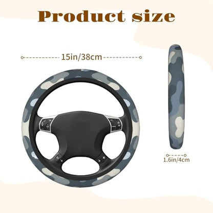 Steering Wheel Cover Accessories Neoprene Cover, Breathable Non-Slip Easy to Install Suitable for Women Men, 14.5-15.5 Inch for Car SUV Van Truck Universal - Camouflage - color: Camouflage