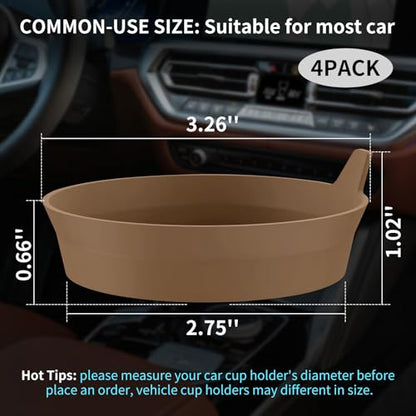 ME.FAN Car Cup Holder Coasters [4 Pack] Silicone Cups Mats, Automotive Universal Non-Slip Recessed Interior Accessories Coffee - color: 4pack-coffee