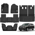 YITAMOTOR Floor Mats Compatible with 2026 2025-2023 Honda Pilot 7-Seater & 8-Seater, All-Weather Car Liners Custom Fit Pilot Accessories, 1st & 2nd & 3rd Row & Backrest Mats & Cargo Liner, Black - style: 2023-2026 Pilot Floor Mats&Cargo Mat
