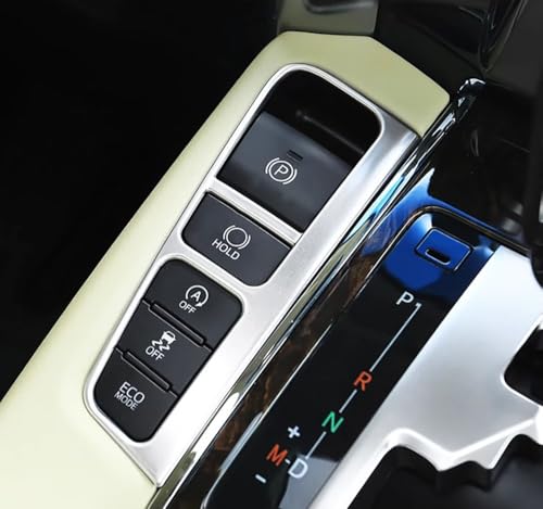 Car Accessories Fit for Toyota Alphard 2015-2021 Stainless Steel Interior Gear Shift handbrake Switch Panel Cover Trim 2PCS Set（Matte Silver） - color: Matte Silver