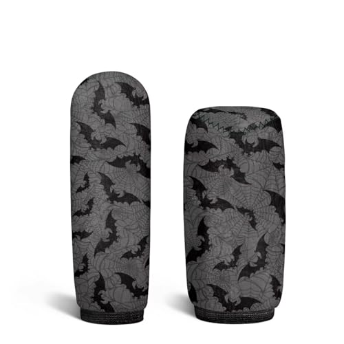 Bulopur Car Shifter Gear Hand Brake Trim Cover Set for Most Cars Van SUV Sedan Truck Auto Accessories - color: Bat Spider Web