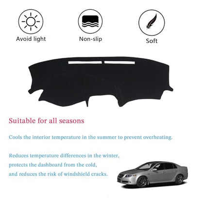 Dashboard Cover Suitable for Acura TL 2004 2005 2006 2007 2008 Car Dashboard Cover Sun Visor Mat Non-Slip Polyester Dashboard Accessories - size: 2004-2008 For Acura TL