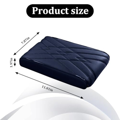 Car Center Console Cover, Memory Foam Vehicle Arm Rest Seat Box Cushion Pad, Scratch & Wear Resistant Automotive Middle Console Protector, Universal for SUV Automobile Truck (Blue) - color: Blue