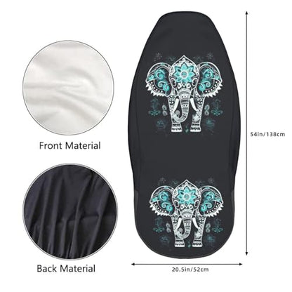 Dujiea Painted Mandala Tribe Elephant Car Front Seat Covers 2 Pcs Universal Auto Seat Covers Front Seats Only, Vehicle Bucket Seat Protectors Fit for Most Car SUV Sedan and Truck - color: Painted Mandala Tribe Elephant