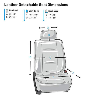 FH Group Deluxe Faux Leather Diamond Pattern Front Set Car Seat Cushions (Red) with Gift - Universal Fit for Cars, Trucks, & SUVs - color: Red