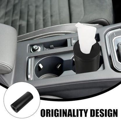 Luxshiny Car Tissue Holder Round Dispenser Aluminum Alloy Refillable Tissue Box with Modern Design for Car Cup Holder Auto Interior Organization