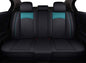 Aierxuan Leather Universal Car Seat Covers Split Bench 40/60 for Honda Acura Chevy Nissan Lexus Toyota Kia Ford Buick VW Audi Benz Hyundai Infiniti (Rear Seat/Black-Green) - color: Rear Seat/Black-Green