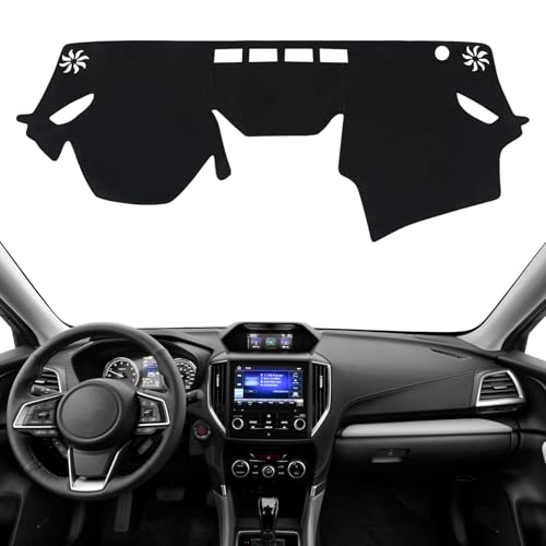Dashboard Cover Mat for Subaru 2019-2022 2023 2024 Forester Accessories Black Flannel Material Anti-Slip Dash Cover Mat Sunshade Glare UV Rays Protector - size: for Subaru 2019-2024 Forester
