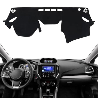 Dashboard Cover Mat for Subaru 2019-2022 2023 2024 Forester Accessories Black Flannel Material Anti-Slip Dash Cover Mat Sunshade Glare UV Rays Protector - size: for Subaru 2019-2024 Forester