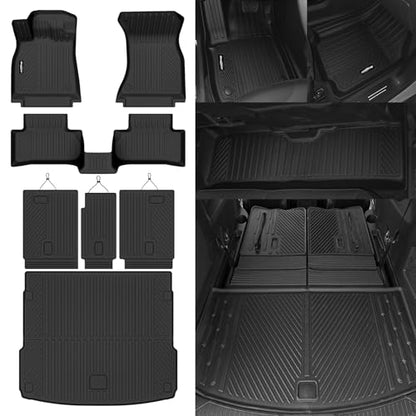 Floor Mats for Audi Q5 2018-2024(Not for PHEV), Trunk Mat and Backrest Mat All Weather TPE Protector for Audi Q5 Accessories - size: 17)Q5/SQ5|2018-2024