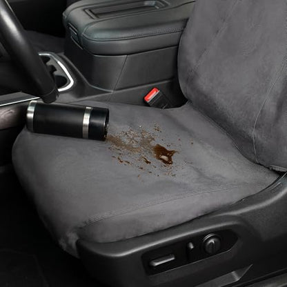 Covercraft Carhartt SeatSaver Custom Seat Covers for 2021-2026 Ford F-150 & 2022-2026 F-150 Lightning, 2023-2026 F-250/F-350/F-450/F-550-1st Row Bucket Seats, Duck Weave Gravel