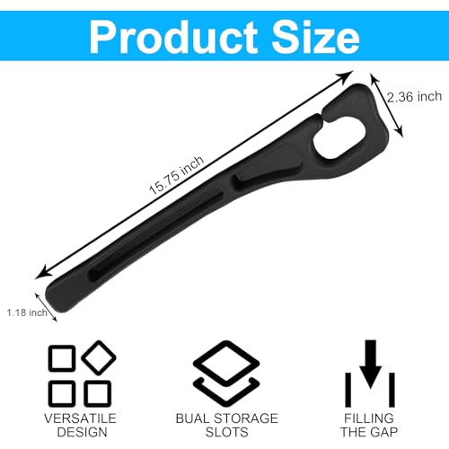 Car Seat Gap Filler Set of 2, Multifunctional Seat Side Gap Seam Filler Organizer with Phone Holder, Universal Fit Fill The Gap Between Seat & Console for Car, SUV, Truck