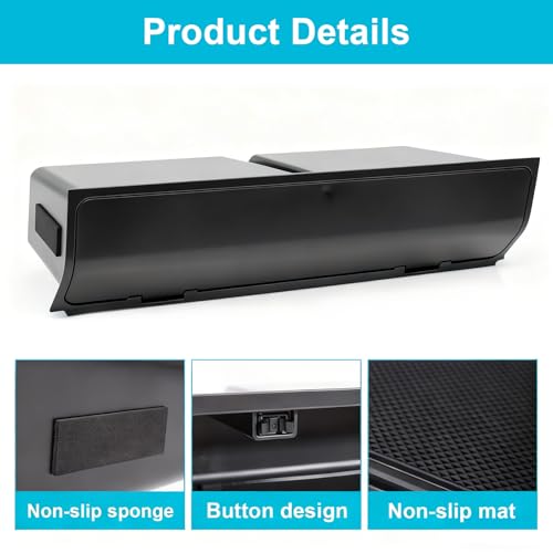 Glove Box Organizer Compatible with 2022-2026 Ford F150 STX XL/2023-2025 Lightning Pro/2025 Lightning XLT Passenger Side Hidden Insert Accessories Glove Storage Compartment Organizer Tray - size: 22-26 F150