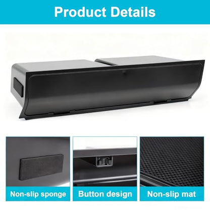 Glove Box Organizer Compatible with 2022-2026 Ford F150 STX XL/2023-2025 Lightning Pro/2025 Lightning XLT Passenger Side Hidden Insert Accessories Glove Storage Compartment Organizer Tray - size: 22-26 F150