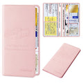 Leather Car Registration and Insurance Card Holder, Car Document Holder for Cards License with Magnetic Shut (Pink, large) - color: Large Pink