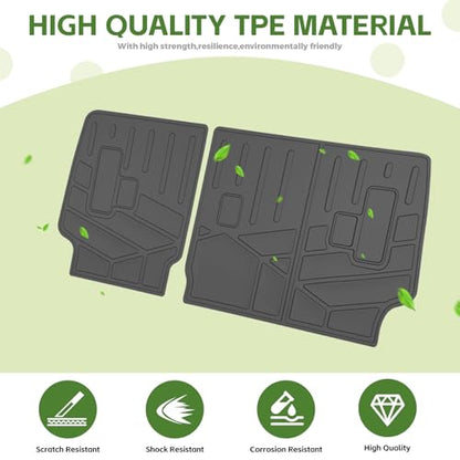 2nd Row Seat Back Mat for 2025 2026 Toyota 4Runner 5&7 Seats, Kick Mats Rear Backrest Cover All Weather TPE Protector Cargo Liner Accessories - size: 5&7Seats-Seatback Mat(2nd Row)