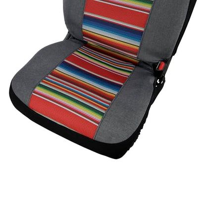 Hooey Low Back Seat Cover, Durable Bucket Seat Protection, Easy to Install Seat Covers for Car, Truck, Van, SUV, Rockstar (Serape Tijuana) - color: Rockstar Serape Tijuana