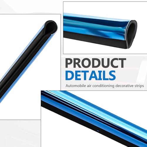 Automotive 20PCS Universal Car Air Conditioner Vent Trim Decoration Strip Bendable Vent Outlet Trim for Most Cars SUVs and Trucks with Straight Grilles, Blue - color: Blue