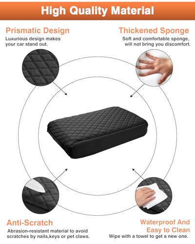 Shademax Custom for 2026 2025 Murano Center Console Cover Armrest Cover for Nissan Murano Accessories 2025 Arm Rest Cushion Pad Leather Middle Console Cover Armrest Seat Box Protector Anti-Scratch - size: Size for Nissan Murano 2025-2026