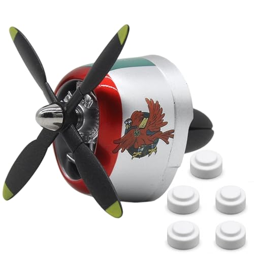 P-40 Warhawk Car Air Freshener with Spinning Propeller - Vent Clip Dashboard Decor for Men, Long Lasting Odor Eliminator wiht 5 Pack P40 Freshener Refills (P47-C) - color: P47-C