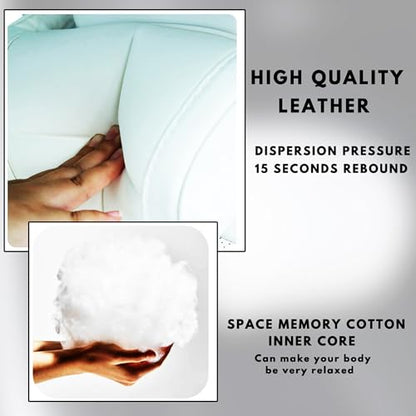 Car Headrest Neck Pillow Support Ergonomic, with Valve Stem Covers Accessory for Driving Seat Fatigue Relief Compatible with Model S X 3 Y & Cybertruck - 1 Piece - color: A. White Ver. 4