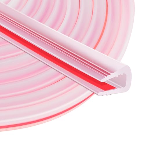 Rubber Edge Trim U Channel, 1/8" Self Adhesive Sheet Metal Edge Guard Protector, EPDM Seal Strip for Car Doors, Steel Plates, Glass, Hatches, Table Corners, Fit 1/8"(3.2mm), 10Ft, Clear - color: Clear, size: 1/8" x 10'L