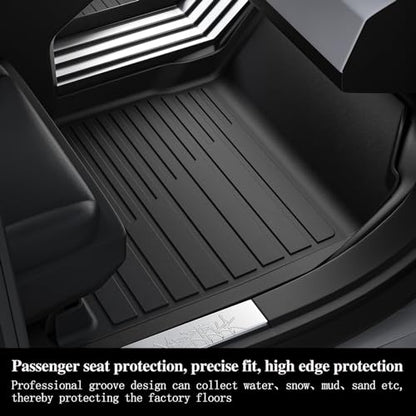 Floor Mats for 2024 2025 2026 Chevy Equinox EV (Non Fuel),TPE All Weather Protection 2 Rows Car Floor Liners Accessories for Chevrolet Equinox EV - size: 2024 2025 Equinox EV Floor Mats