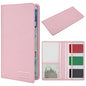 Premium Car Registration & Insurance Card Holder with Magnetic Closure & Clear Pockets, Glove Box Organizer for Documents, Driver's License (pink) - color: Jujube red