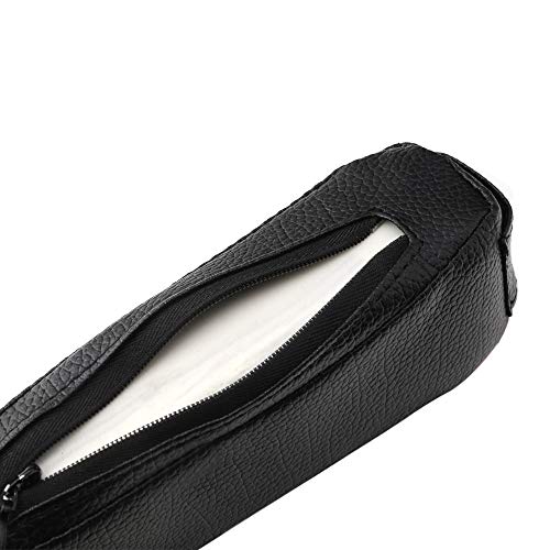Supin 2 Prices Car Seat Gap Filler Pad PU Leather Console Side Pocket Organizer and one Cup for Cellphone Wallet Coin Key (Black+Beige) - color: Black+Beige