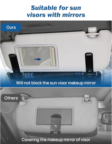 JOYTUTUS Sun Visor Extender for Cars, Polarized Sun Visor Extender Universal Sun Blocker UV400, Adjustable Visor Extension for Car Visor,Double-Clip,Anti Glare Stray Light - size: Standard Polarized Extender
